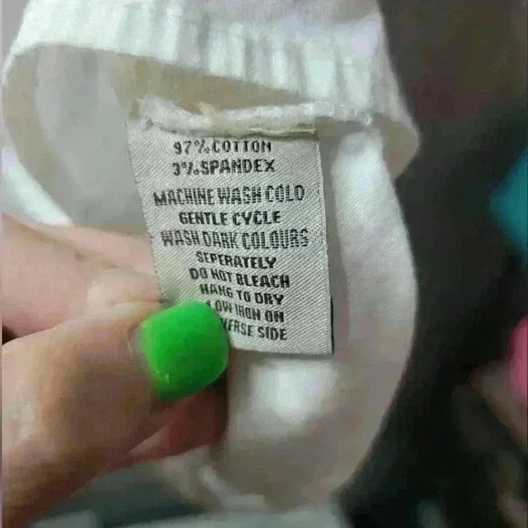 Iky& Me cold shoulder blouse. Size small. White. Cotton/Spandex blend. - Picture 5 of 5